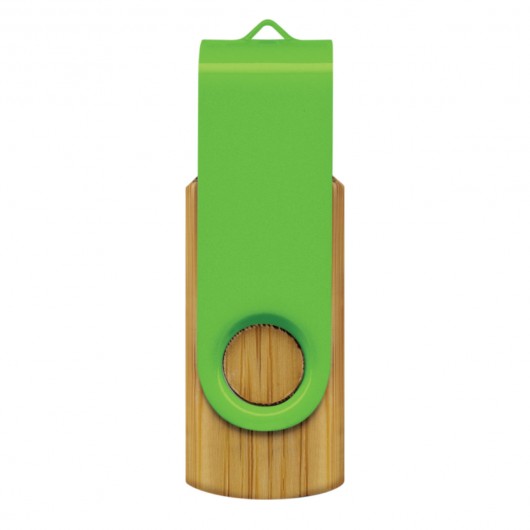 4GB Bamboo USB Drives Bright Green